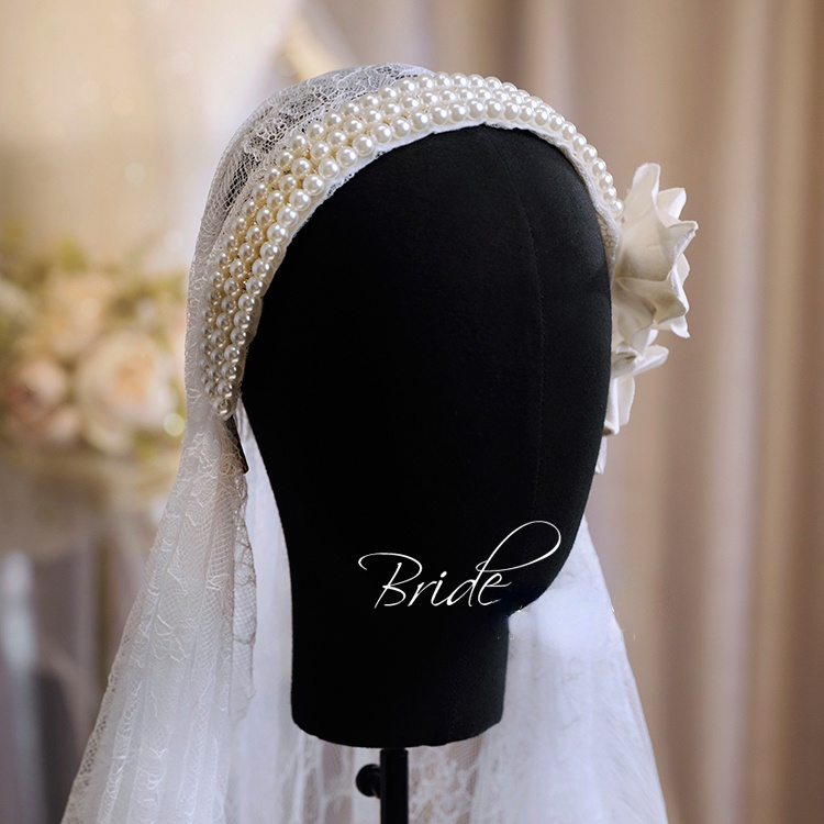 Hand-made Vintage Lace Veil Hat