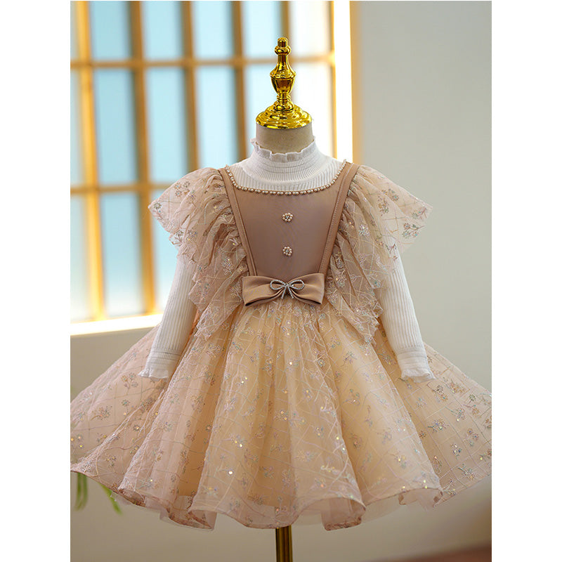 Toddler Prom Dress Little Flower Girl Cute Summer Sequin Princess Party Dress