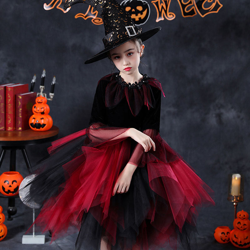 Halloween Costume Girls Vampire Witch Cosplay Dress