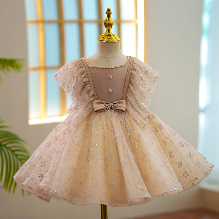 Toddler Prom Dress Little Flower Girl Cute Summer Sequin Princess Party Dress