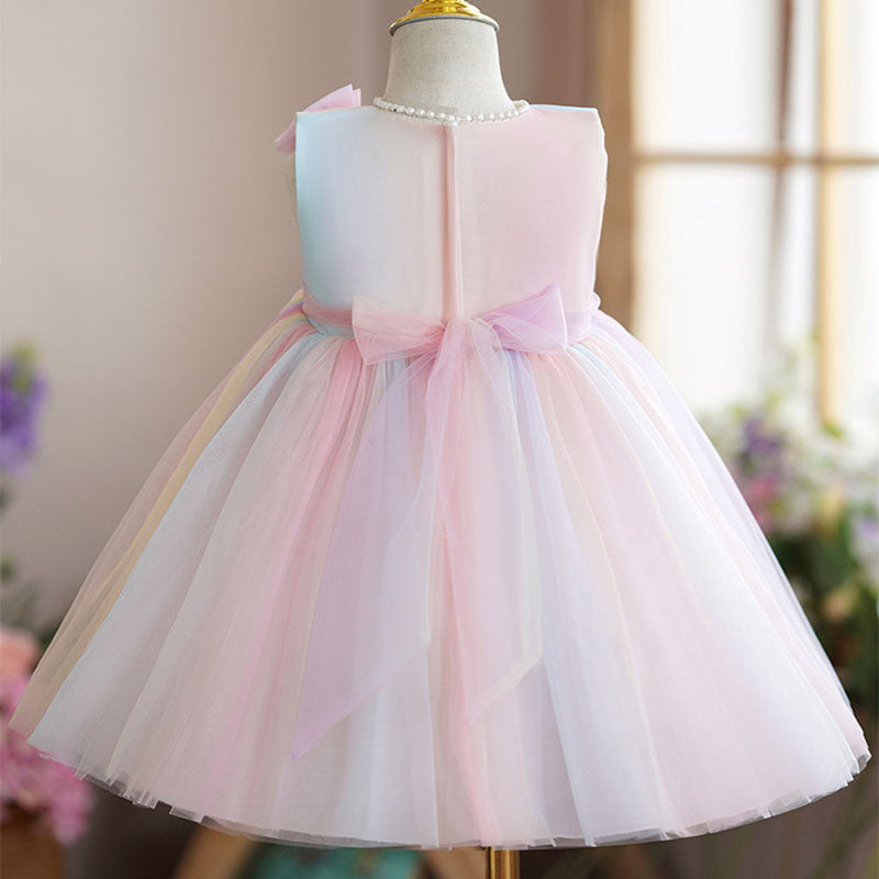 Baby Girl Easter Dress Princess Dress Summer Bow Sleeveless Puffy Birthday Party Dress