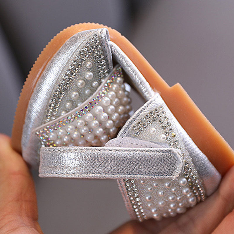 Girl Dress Shoes Summer Bead Bow Princess Sandals