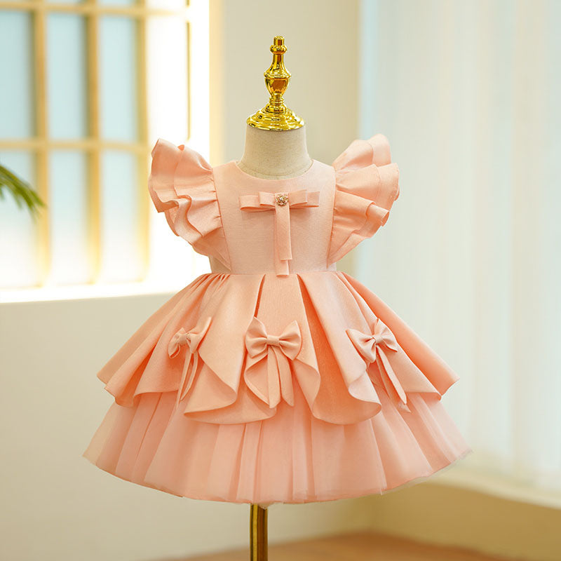 Girl Bow-knot Birthday Wedding Princess Dress
