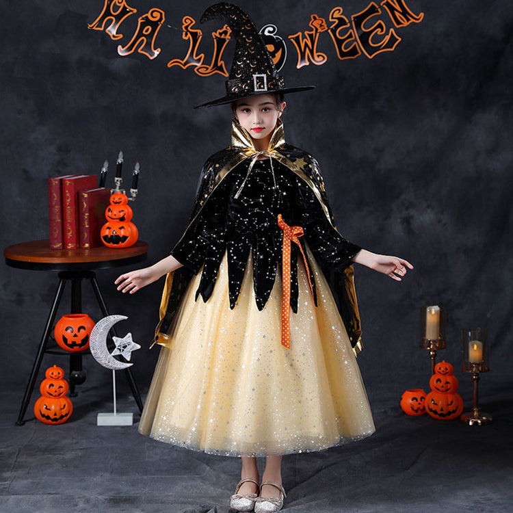Halloween Costume Girl Witch Elf Cosplay Dress