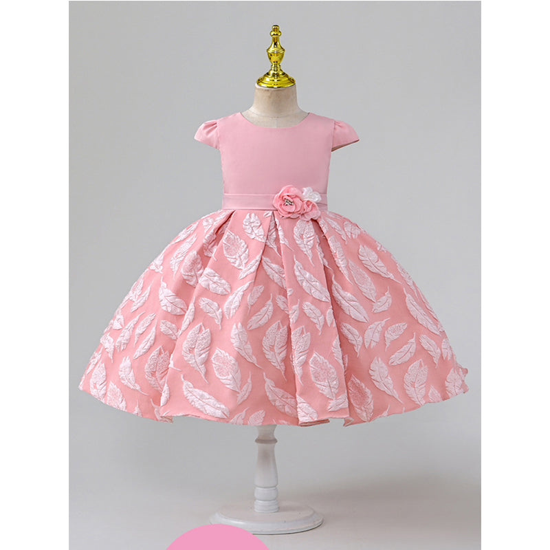 Cute Baby Girl Jacquard Embroidery Princess Dress