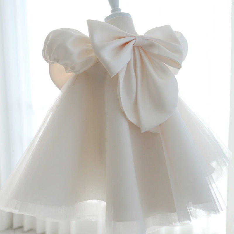 Elegant Baby Girls Baptism Dress First Birthday Princess Dress