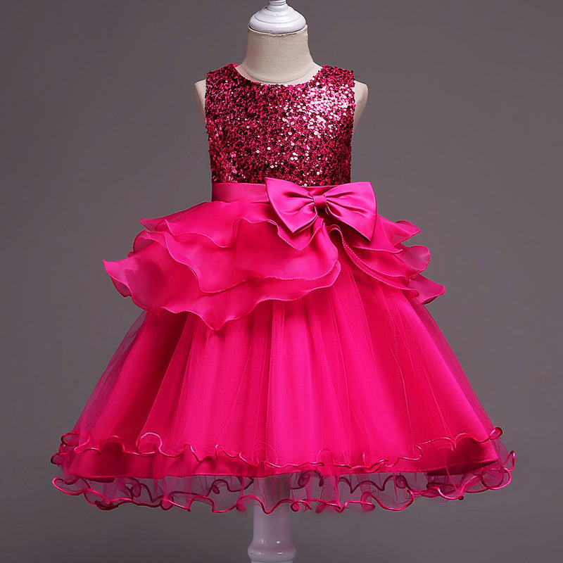 One Year Old Cute Baby Girls Sequins Dress