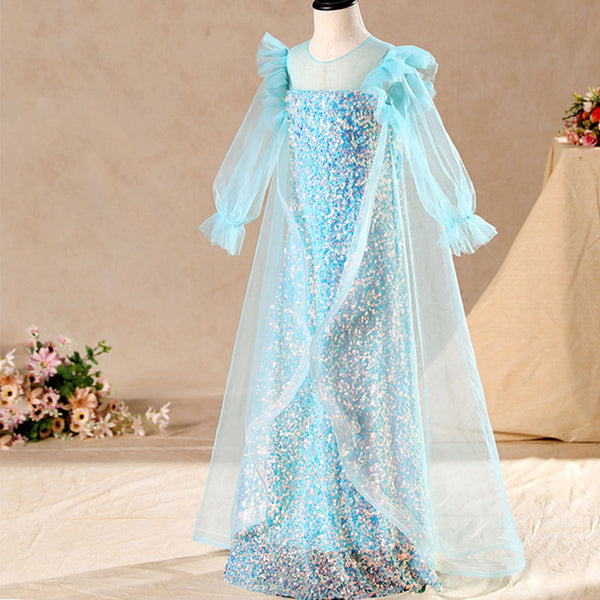 Little Girl Ball Gowns Girl Elegant Pageant Gorgeous Sequins Communion Party Princess Dress