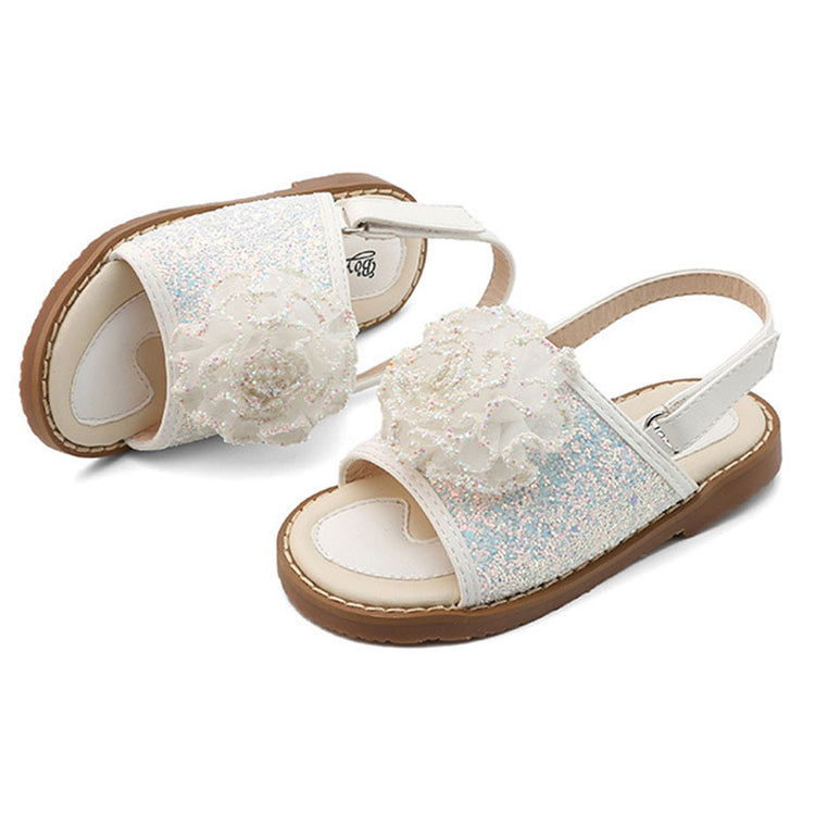 Baby Girl Playful Sweet Sandals Toddler Sequin Flower Princess Sandal