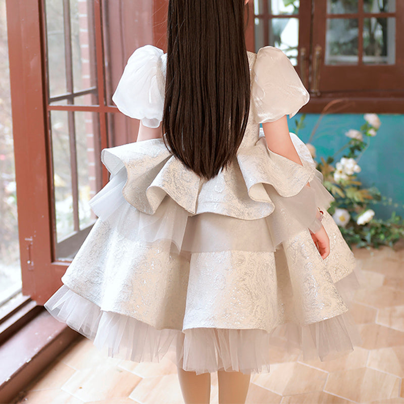 Girl Birthday Party Dress  Toddler Summer White Flower Girl Dresses