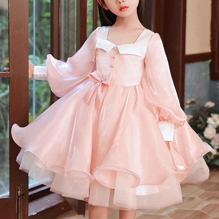 Elegant Fluffy Pageant Pink Princess Dress