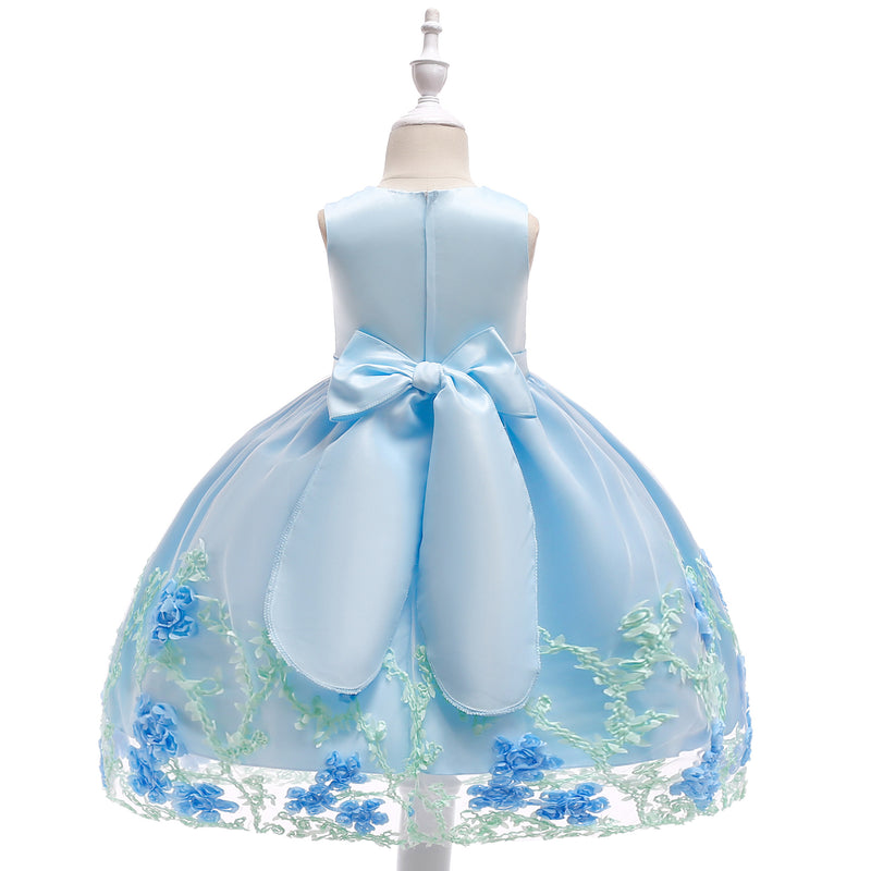 Toddler Princess Dresses Cute Baby Flower Girl Dress Girl Sleeveless Mesh Birthday Party Dress