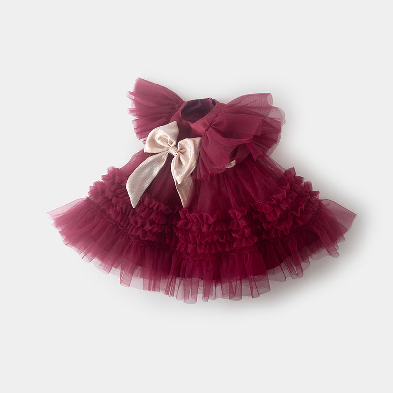 Baby Girls Red Birthday Party Princess Dress