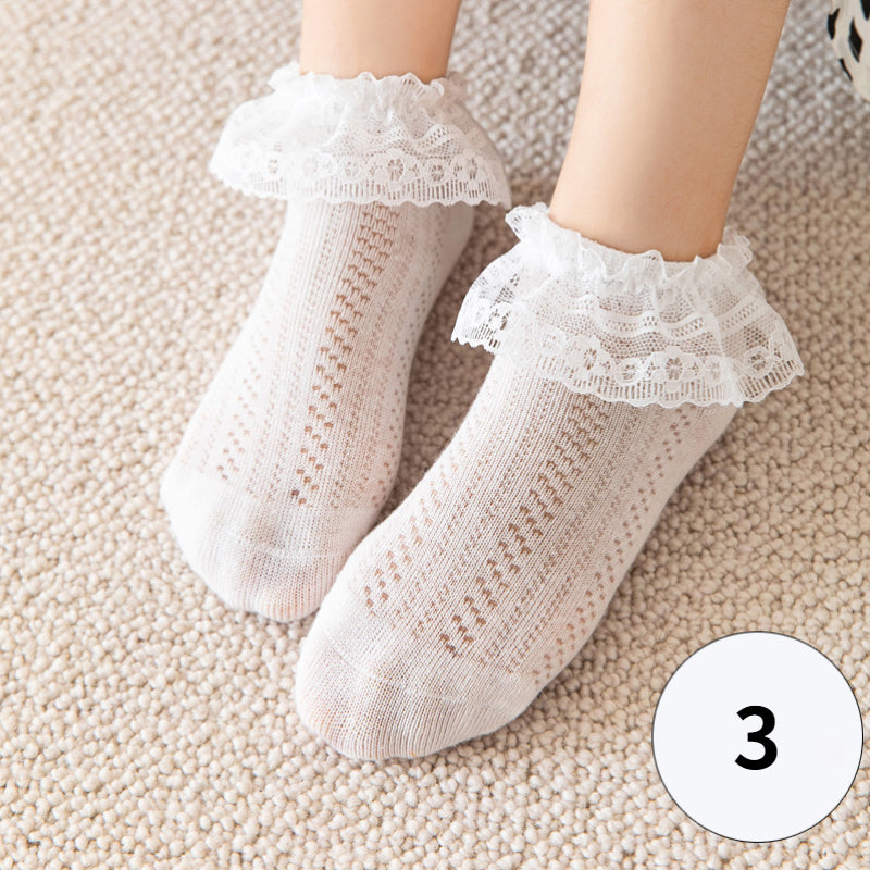 Girls Summer Mesh Lace Princess Socks