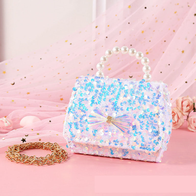 Cute Bow Sequin Princess Crossbody Handbag