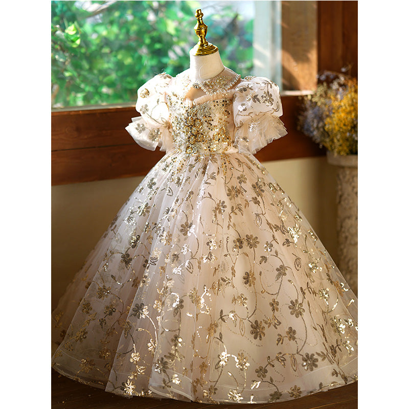 Girl Birthday Dresses Toddler Girl Sequins Pageant Princess Dress
