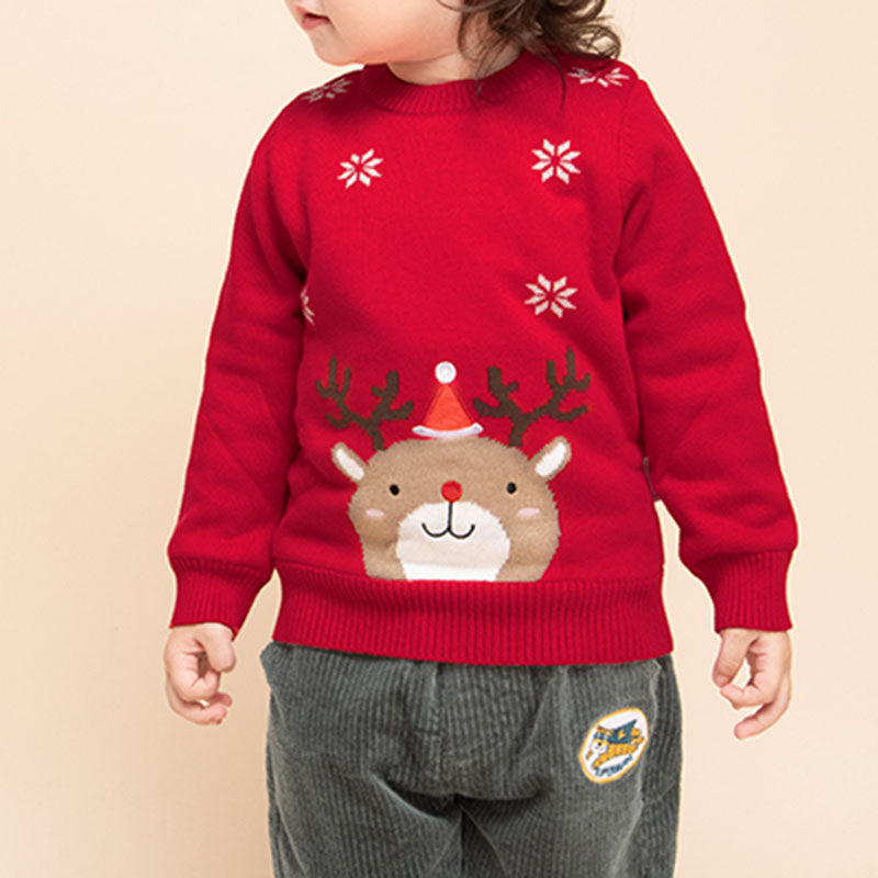 Christmas Round Neck Winter Baby Sweater