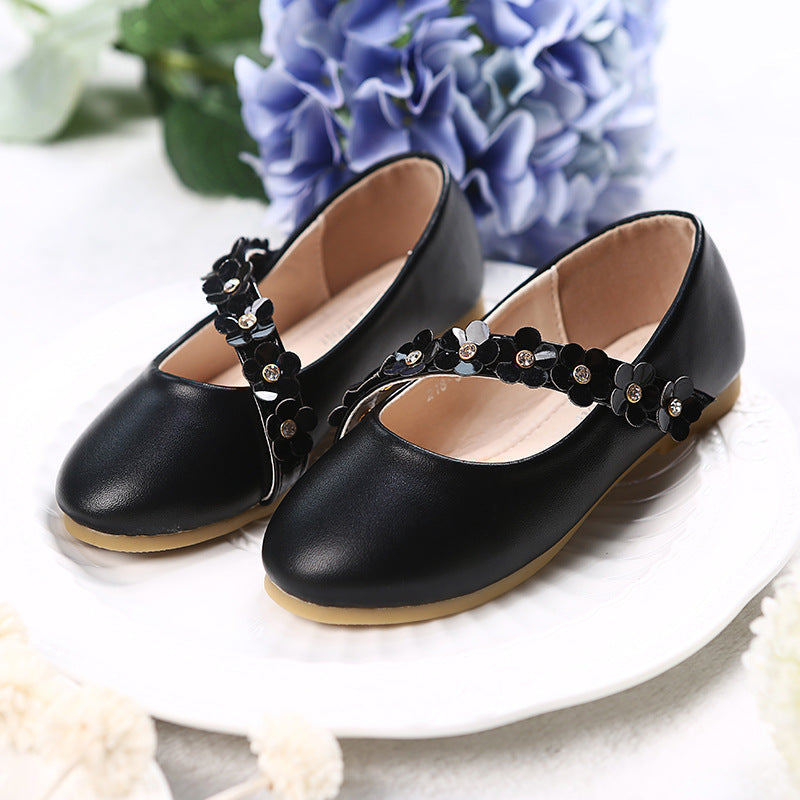 Girls Princess Shoes Dress Flower Leather Shoes – marryshe