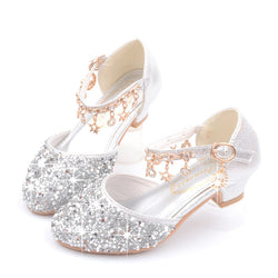 Girl Dress Shoes Kids Sequins Star Chain Princess Shoes