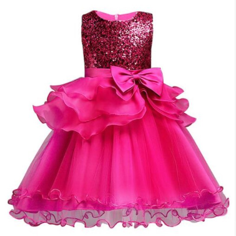 One Year Old Cute Baby Girls Sequins Dress