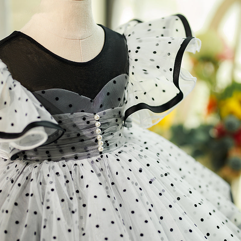 Baby Girls Polka Dots Wedding Birthday Princess Dress