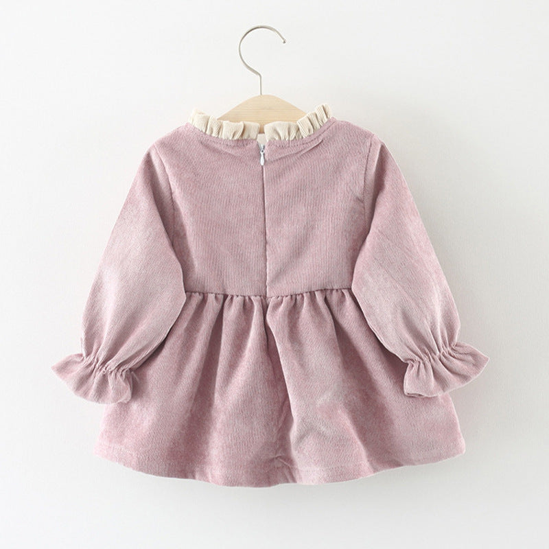 Baby Girls Long Sleeve Bow Daily Dress