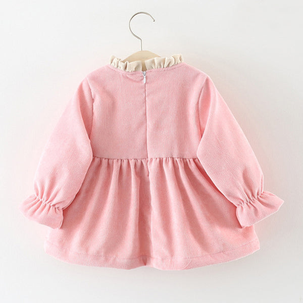 Baby Girls Long Sleeve Bow Daily Dress