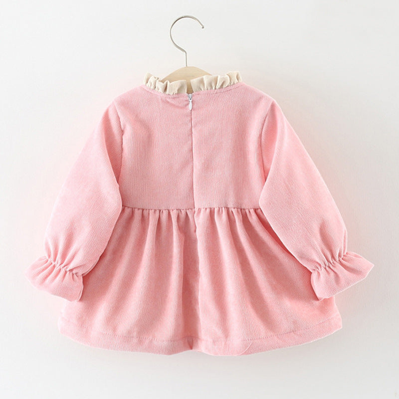 Baby Girls Long Sleeve Bow Daily Dress