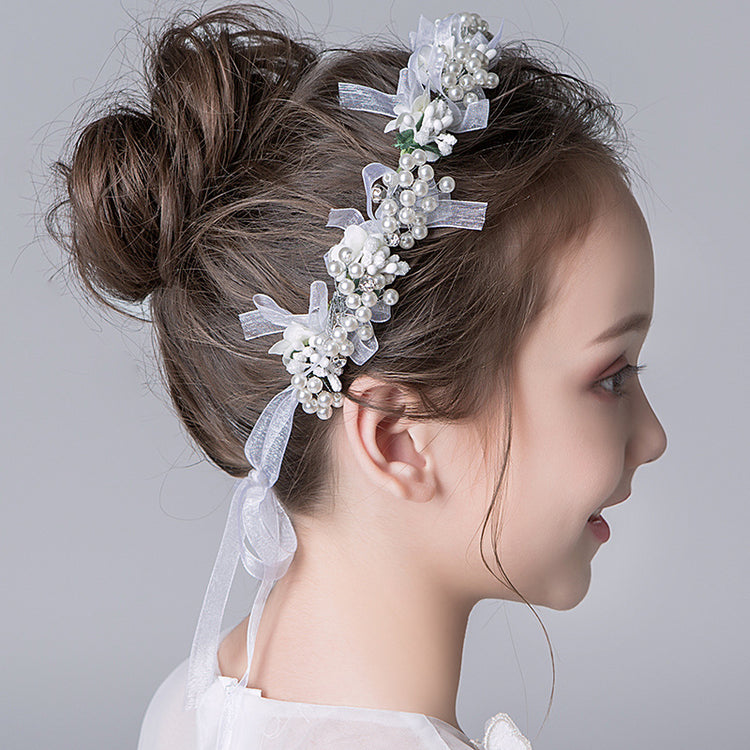 Elegant Head Flower Child Hairpin Bead Headdress