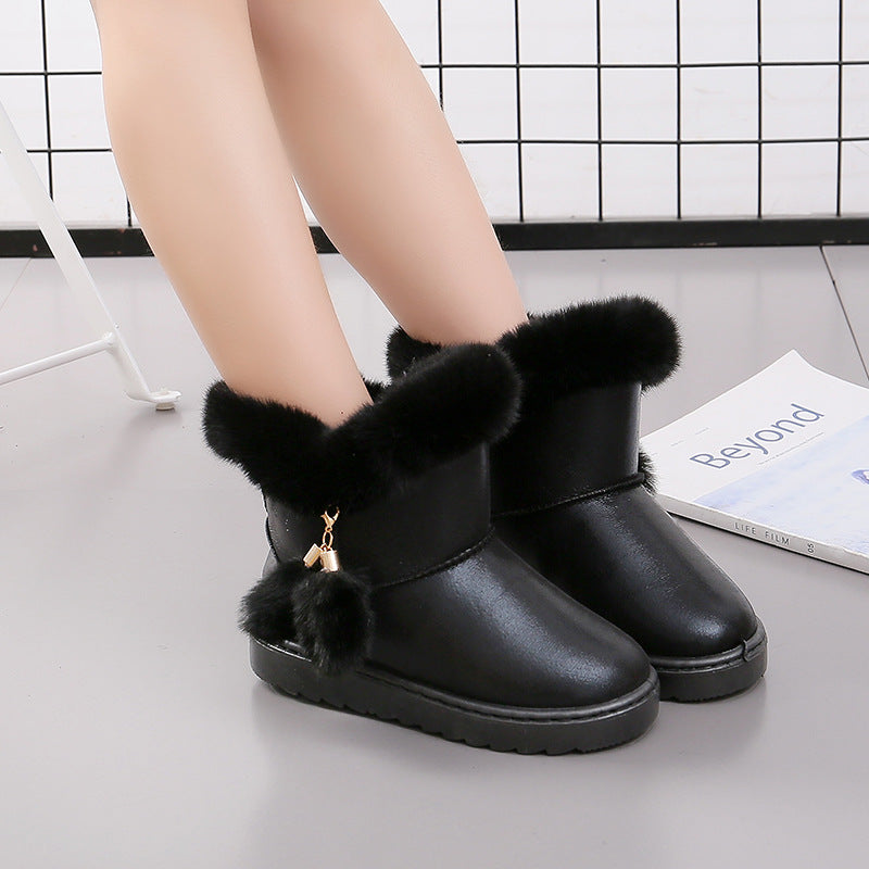 Girl Winter Plus Velvet Warm Waterproof Boots