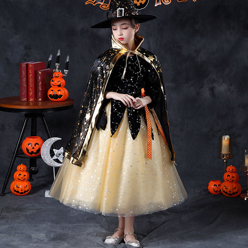 Halloween Costume Girl Witch Elf Cosplay Dress