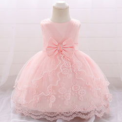 Baby Girl Cute Flower Girl Puffy Princess Party Dress Birthday Party Dress