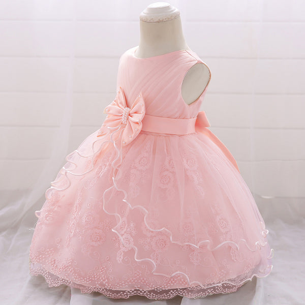 Baby Girl Cute Flower Girl Puffy Princess Party Dress Birthday Party Dress