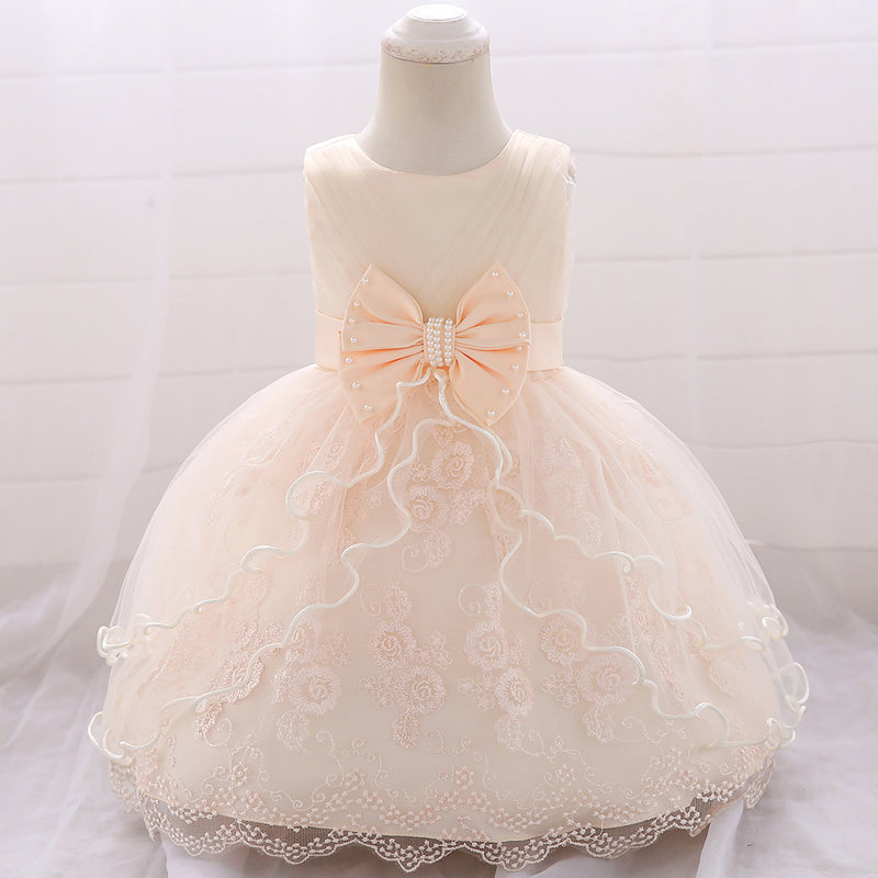 Baby Girl Cute Flower Girl Puffy Princess Party Dress Birthday Party Dress