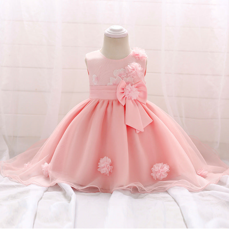 Flower Girl Dresses Infant Lace Cozy Birthday Party Dresses Baby Girl Prom Dress