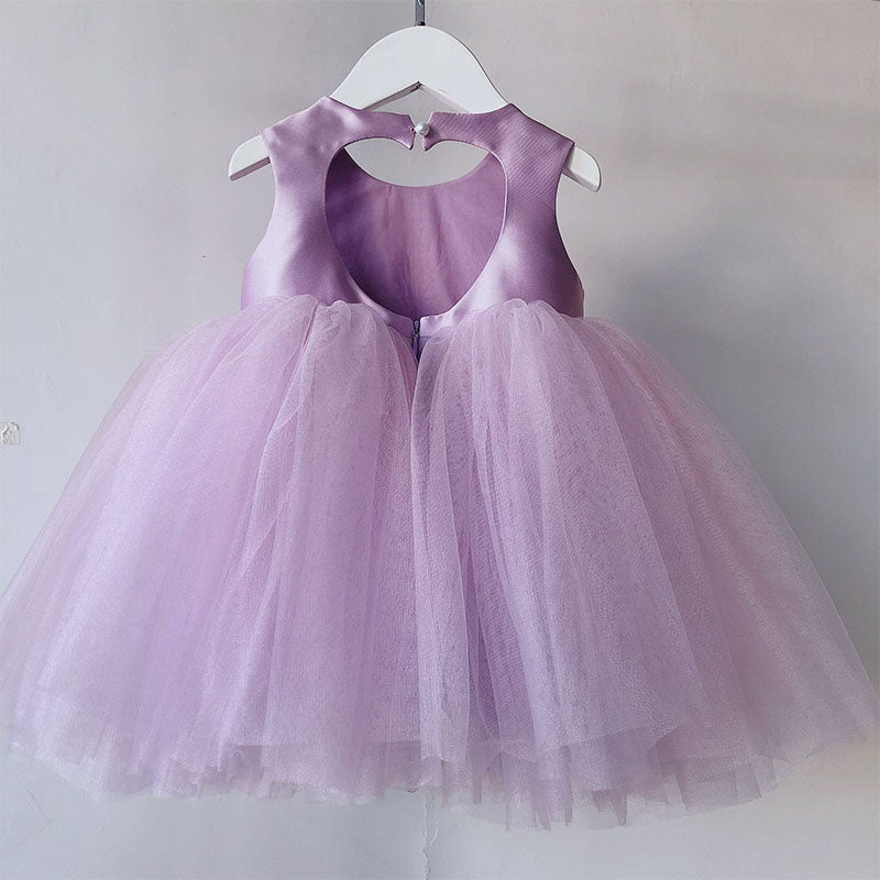 Girl Formal Dresses Baby Girl Easter Dress Princess Party Dress Toddler Summer Purple Mesh Puffy Party Dress