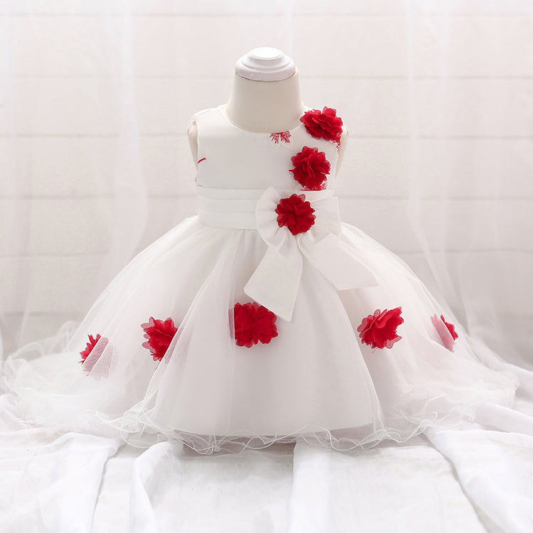 Flower Girl Dresses Infant Lace Cozy Birthday Party Dresses Baby Girl Prom Dress