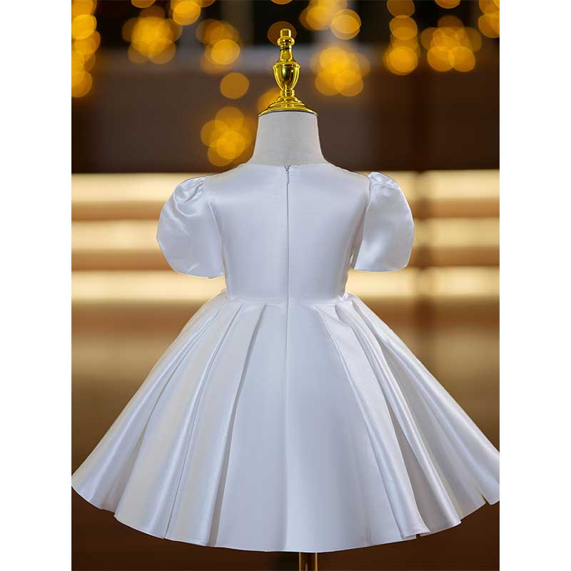 Baby Girl Baptism Dress Toddler Prom Dress Birthday Party Dress Girl Bow Knot Puffy Princess Dress