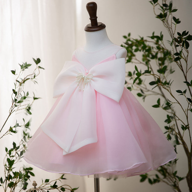 Girl Formal Dresses Baby Girl Summer Big Bow Cake Fluffy Ball Gowns Princess Dresses