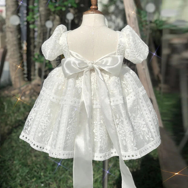 Baptism Dresses Baby Girl Cute Elegant Wedding Puffy White Princess Dress Flower Girl Dresses