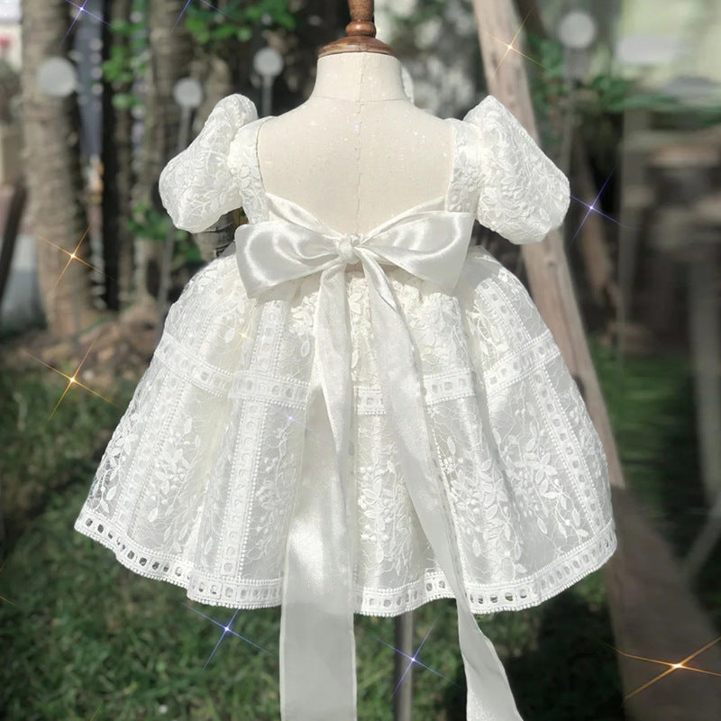 Marryshe - Girl Formal Dresses - Baptism Dresses Baby Girl Cute Elegant Wedding Puffy White Princess Dress Flower Girl Dresses, White / 4-5 Years ( Marryshe - Girl Formal Dresses - Baptism Dresses Baby Girl Cute Elegant Wedding Puffy White Princess Dress Flower Girl Dresses, White / 4-5 Years (