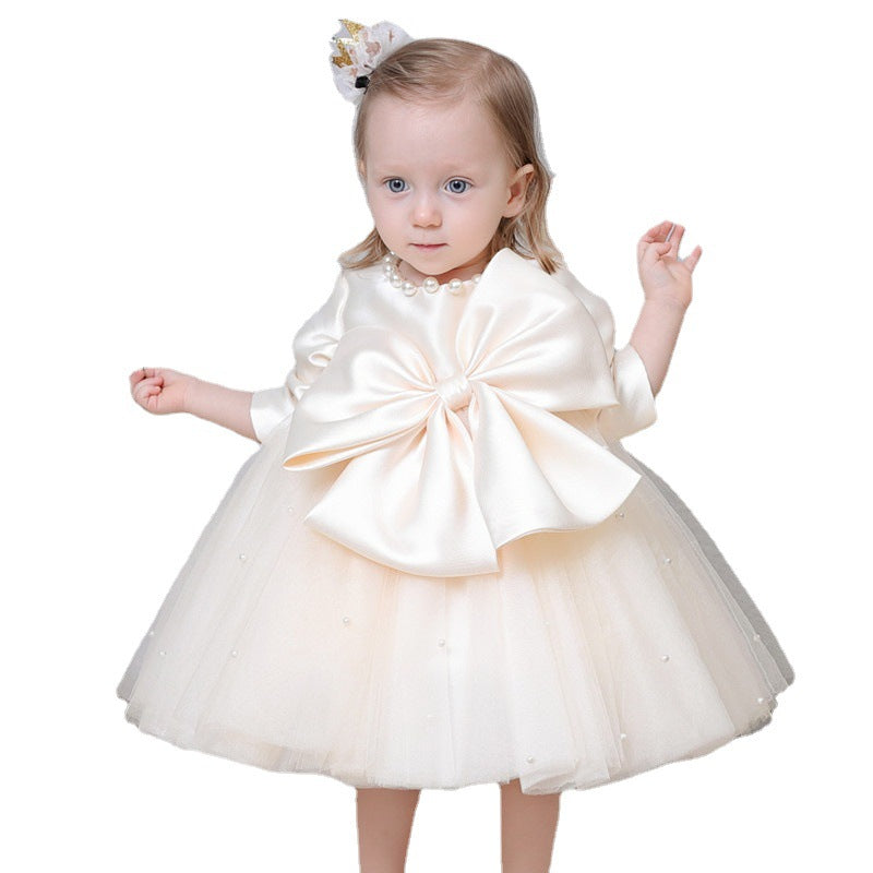 Baby Girl Bow Formal Princess Dress Toddler Birthday Party Dress Girl Formal Princess Dresses