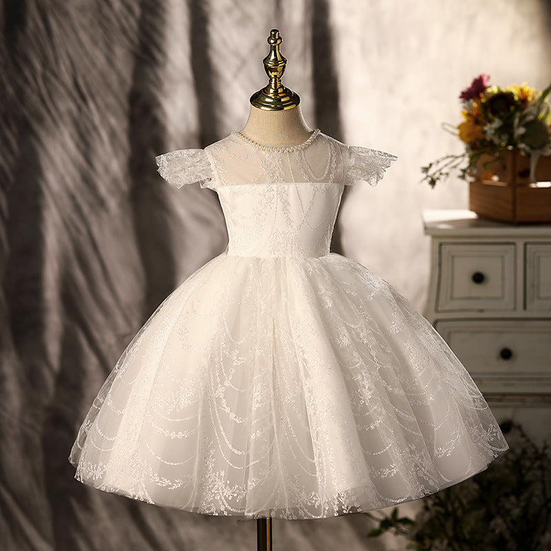 formal girls white dress Rosebud Fashions 5135