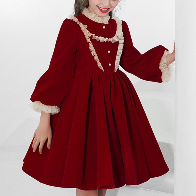 Little Girl Dress Toddler Elegant Satin Princess Party Formal Communion Pageant Dress