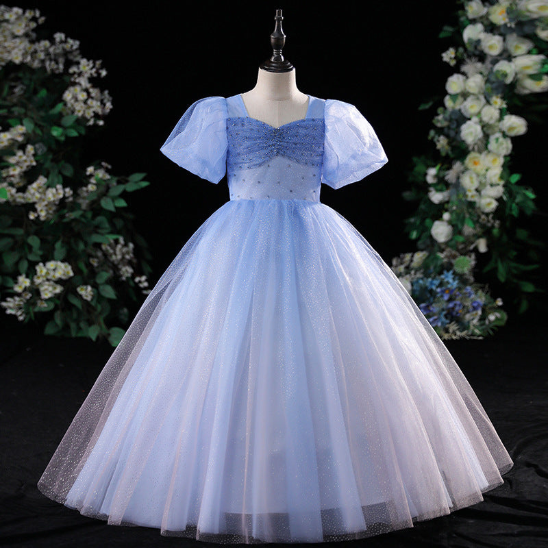 Little Girl Communion Dress Girl Gradient Rainbow Birthday Party Pageant Dress