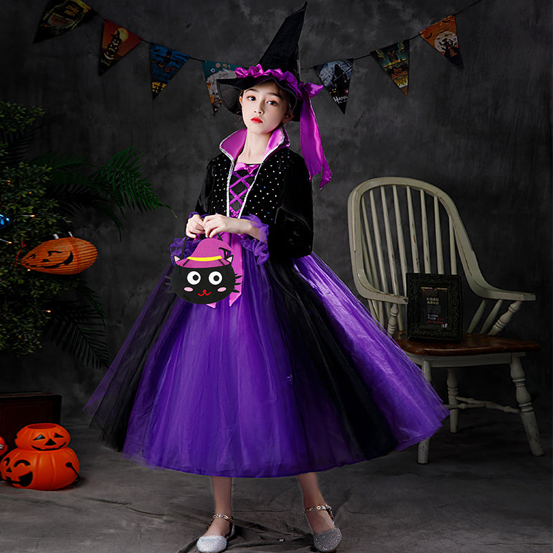 Halloween Costume Witch Girl Dress