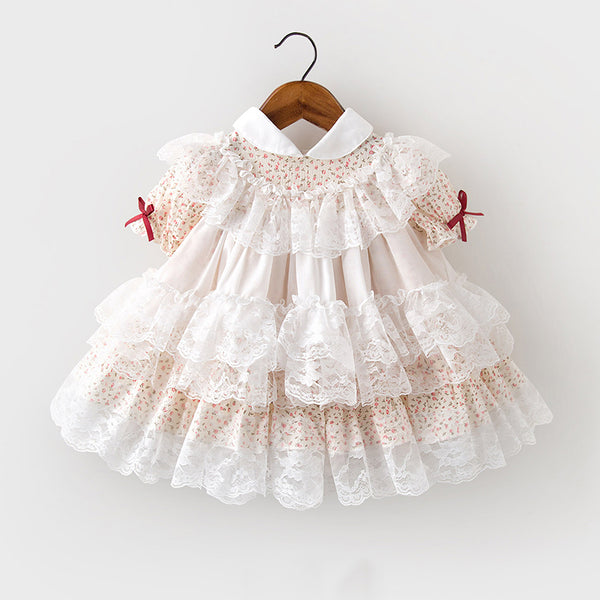 Baby Girl Princess Dresses Toddler Vintage Royal Puffy Elegant Ball Gowns Birthday Dresses