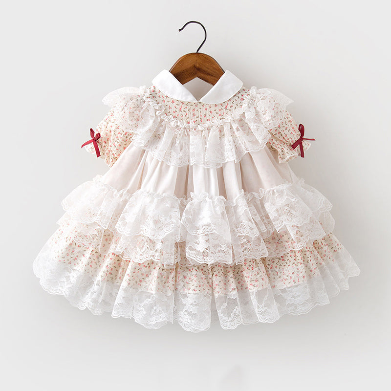 Baby Girl Princess Dresses Toddler Vintage Royal Puffy Elegant Ball Gowns Birthday Dresses