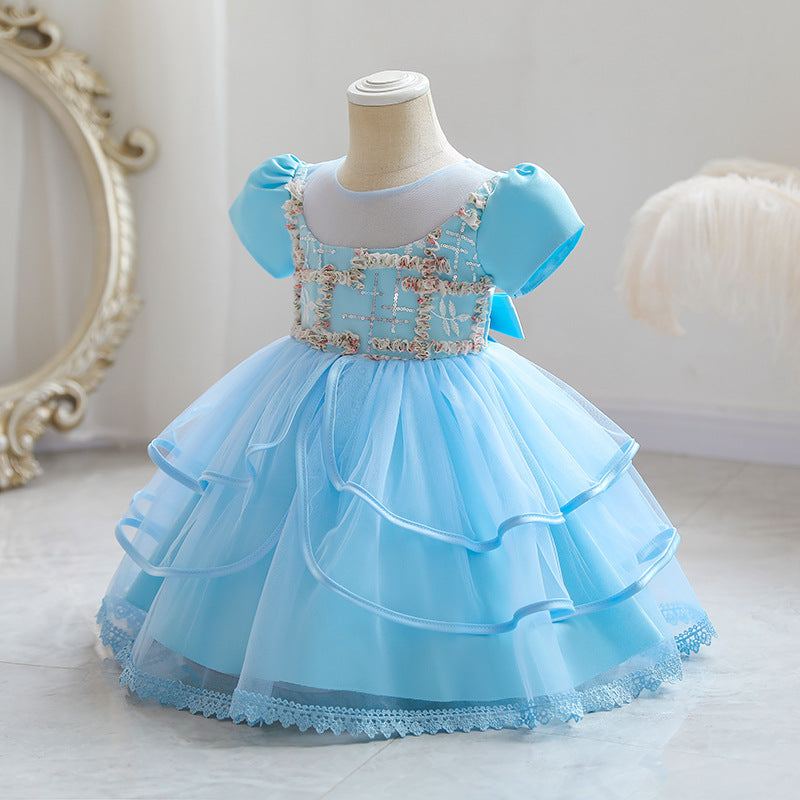 Baby Girl Dress Toddler Princess Dress Textured Communion Pageant Party Dress
