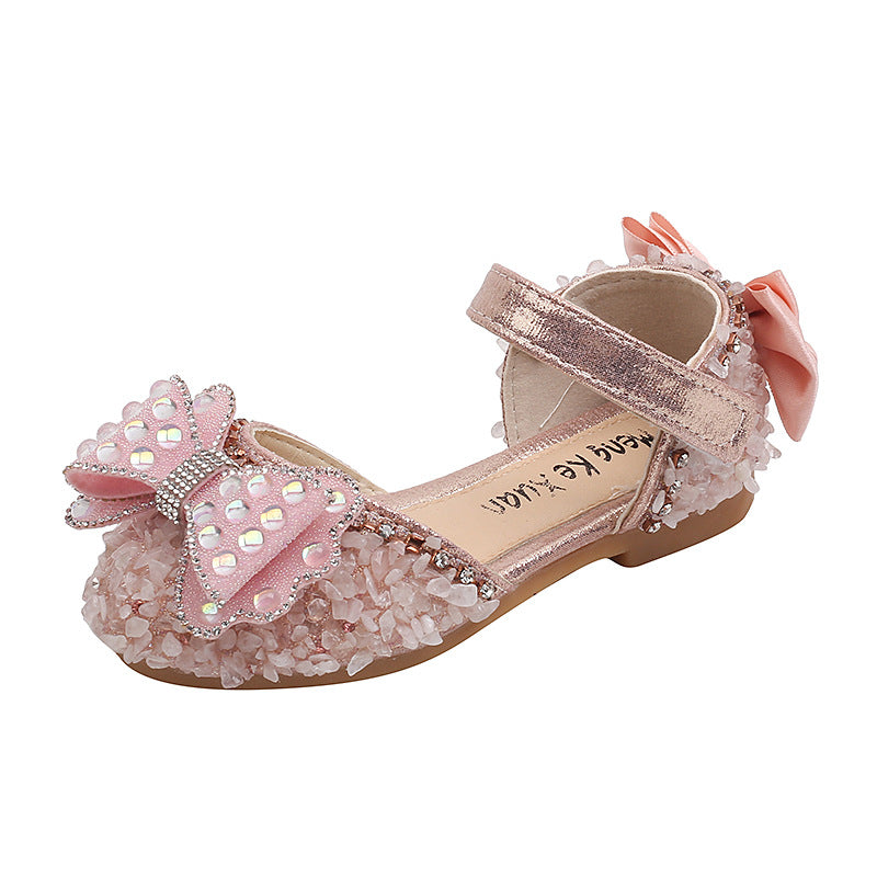 Baby Girl Summer Bow-knot Pearl Princess Sandals Beach Shoes